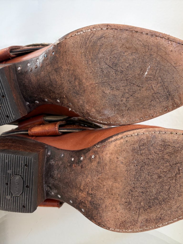 Custom, Vintage-Embossed Foldover Leather Boots From Kemo Sabe — image 6 of 8